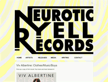 Tablet Screenshot of neuroticyellrecords.com